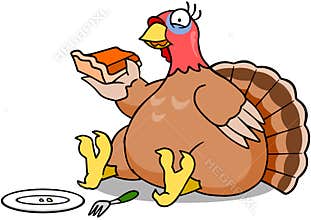 Turkey Eating Pie