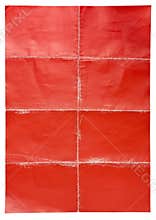 Folded empty paper poster