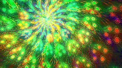 A game of reflections. Abstract pattern.