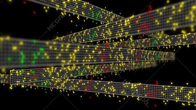 Stock market flat line concept