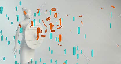 Network cyber security career as a computer technology concept