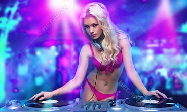 blonde dj girl