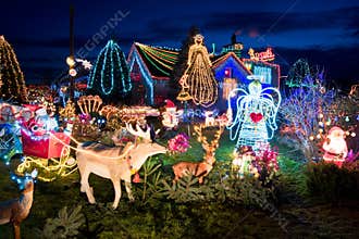 Christmas decoration in the garden