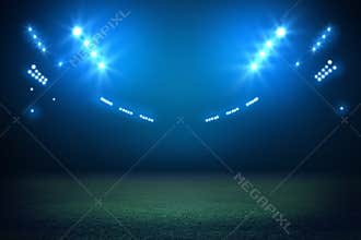 Lights at night and stadium