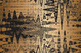 Distressed overlay texture of golden fabric. Textile with eastern floral ornament, leaves and flowers. grunge background. abstract