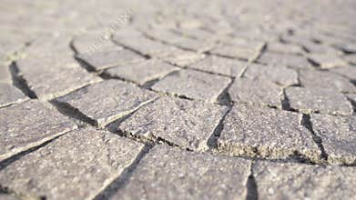 Road with concrete tile floor