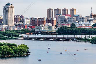 Landscape of Nanhu Park in Changchun, China