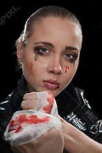 Aggressive woman