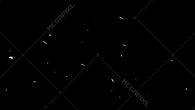 White ashes scattered on black background 4k