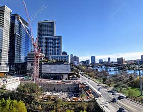 Modern buildings in Downtown Austin Texas on a nice beautiful day