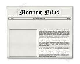 Newspaper headline and photo template