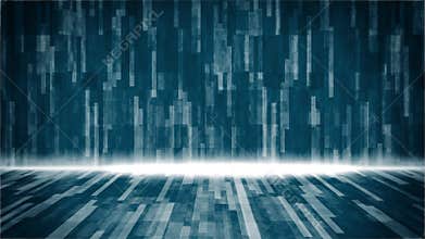 Data transfer , Digital block run on screen ,