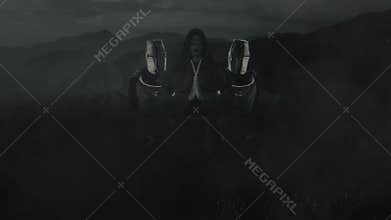 Catholic Monk and Templar Knights