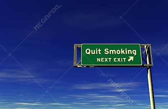 Quit Smoking - Freeway Exit Sign