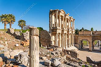 Library of Celsus, Ruins of ancient Ephesus, Turkey