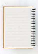 Recycle paper notebook left page