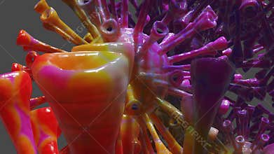 Spinning coronavirus cells