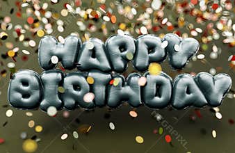 Happy Birthday balloons.