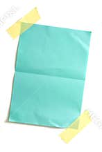 Piece of blank colored paper