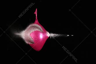 high speed photography air balloon explosion