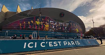 Paris, France, 16 November 2023: Olympic summer games in Paris 2024, the Saint Germain football stadium. Preparing the