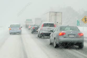 Driving in snow storm
