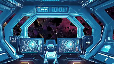 Spaceship, Asteroid Belt, Meteor Field