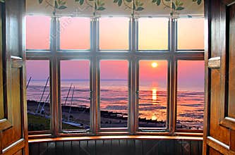 Bay window sunset