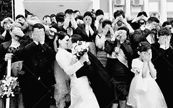 Funny wedding formal picture