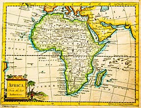 Antique map of Africa