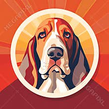 Dog icon. element for your design, AI generative