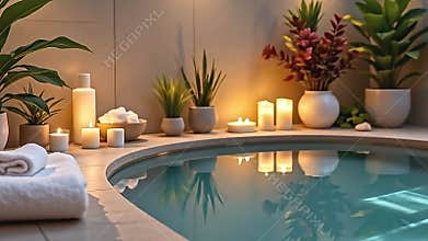 angstrom vista of ultimate relaxation, angstrom utterly staged spa Generative AI