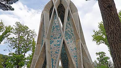 Mausoleum of Omar Khayyam in Nishapur. Tomb of the Persian Poet and Philosopher, Mashhad, Iran.