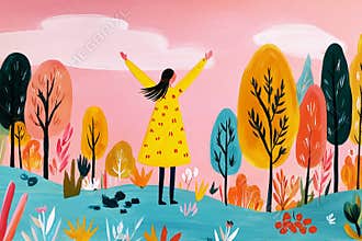 Bright yellow, red, and blue leaves and berries create a lively autumn atmosphere, showcasing the vibrant colors of fall plants