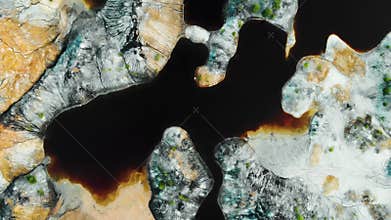 An abstract closeup of the intricate texture and patterns found in various minerals