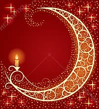 Moon and a light