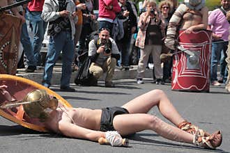 Rome Parade Defeated Gladiator