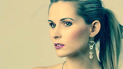 Woman with earring