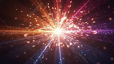 This sequence builds from a glow to a full starburst rich Generative AI