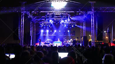 Stage ready for musical presentation