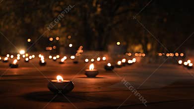 Candles in a temple