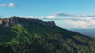 Slopes of summer Caucasus mountains