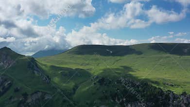 Slopes of summer Caucasus mountains