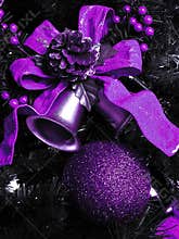 Purple Christmas decorations