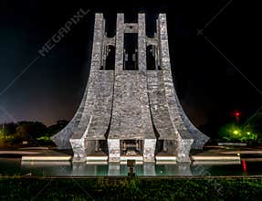 Kwame Nkrumah Memorial Park at night - Accra, Ghana
