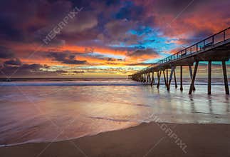 Southern California Pier at Sunset