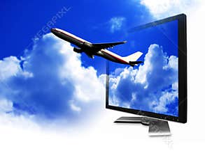 Aeroplane from LCD screen