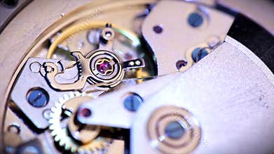 Pendulum clocks close up