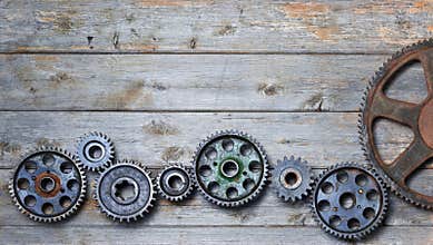 Wood Cogs Technology Industry Business Background