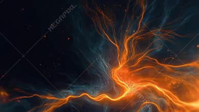Bright Electric Discharge and Fiery Energy Tree